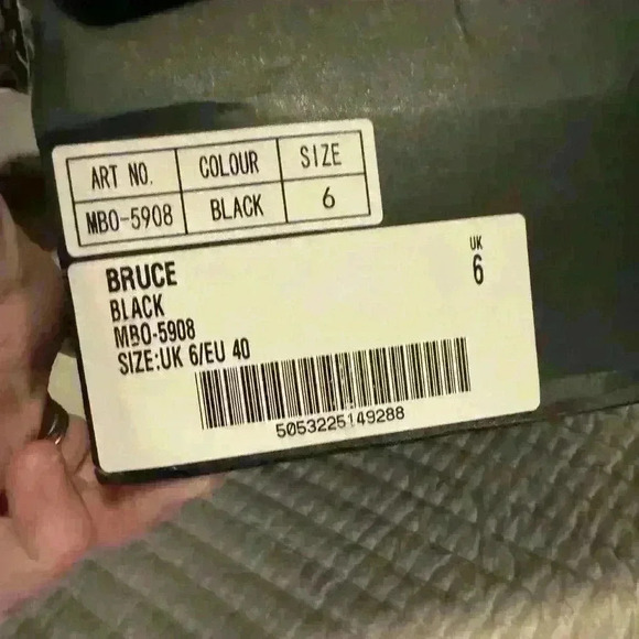 New Black Men's Cuban Heel Cowboy Boots Silver Belt concho accents - Never Worn - Picture 7 of 13